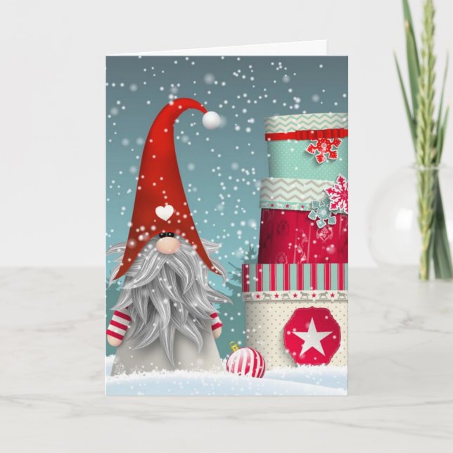 Weihnachtskarte - Weihnachten Der skandinavische W (Vorderseite)