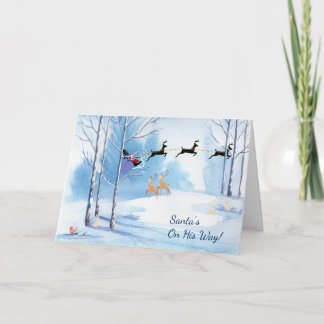 Weihnachtskarte, Weihnachten ist unterwegs