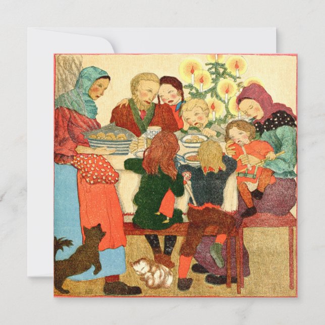 Weihnachtskarte | Weihnachtsessen Feiertagskarte (Vorderseite)