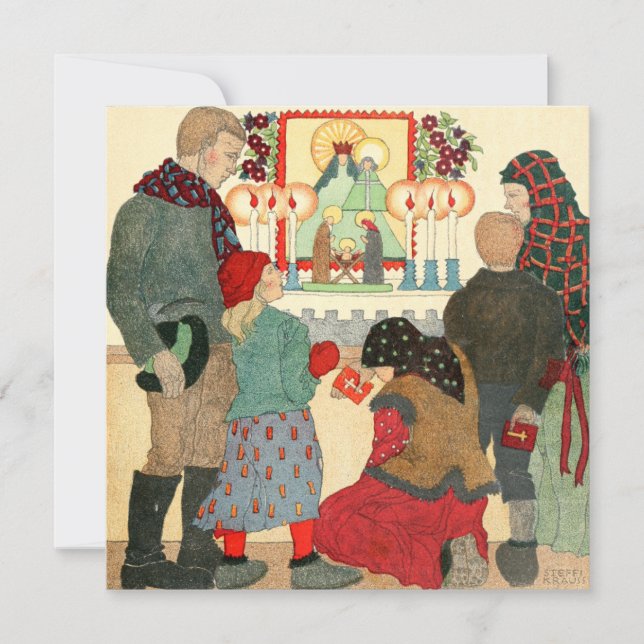 Weihnachtskarte | Weihnachtsgebete Feiertagskarte (Vorderseite)