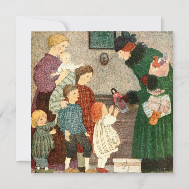 Weihnachtskarte | Weihnachtsgeist Feiertagskarte (Vorderseite)