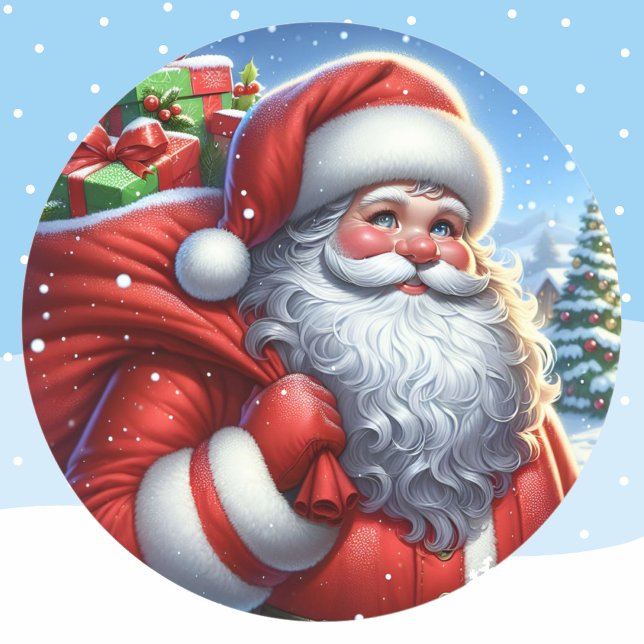 Weihnachtskarte Weihnachtskarte Siegel Set von 20 Runder Aufkleber (Von Creator hochgeladen)