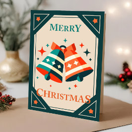 Weihnachtskarte - Weihnachtsklingeln und Sterne Karte