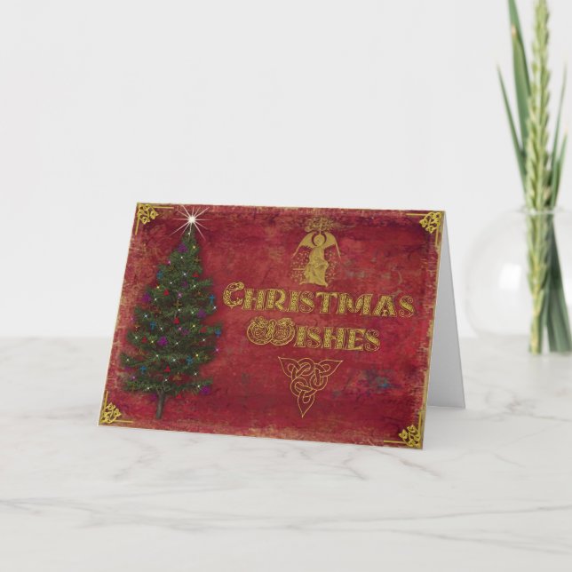 Weihnachtskarte. Weihnachtswünsche Feiertagskarte (Vorderseite)