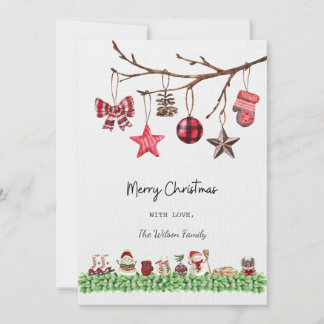Weihnachtskarte Weiß Feiertagskarte