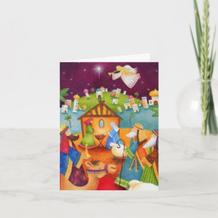 Weihnachtskarte - Whimsical Nativity Bethlehem Karte