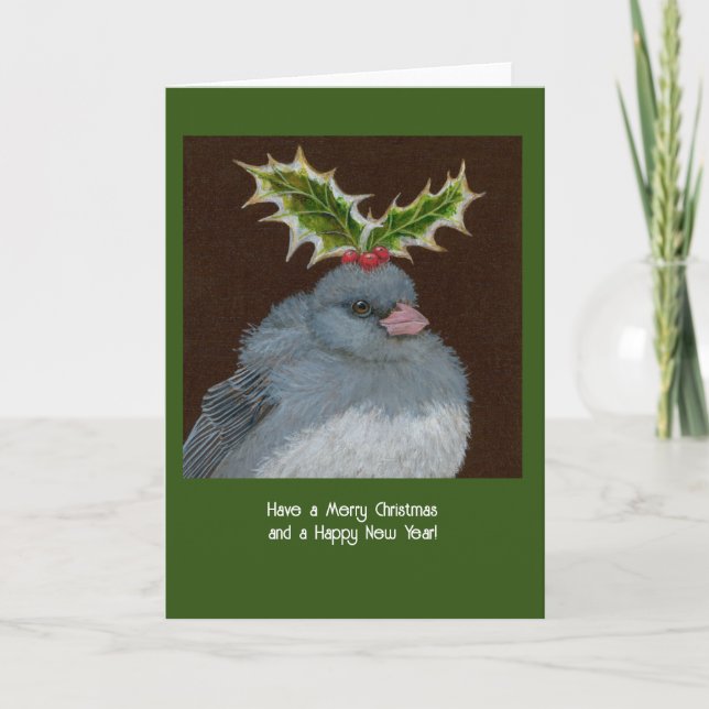 Weihnachtskarte Winter Fluff Karte (Vorderseite)