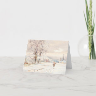 Weihnachtskarte WINTER LANDSCAPE (c. 1860) Feiertagskarte