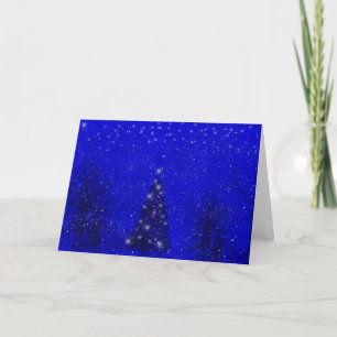 Weihnachtskarte Winterabend Feiertagskarte