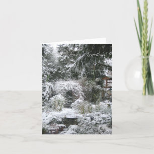 Weihnachtskarte: Wintergarten Karte
