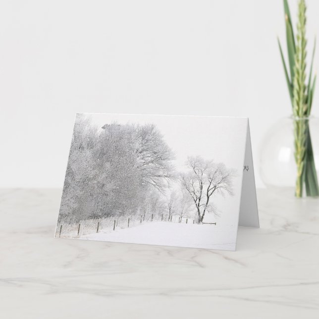 Weihnachtskarte Winterliche Ruhe Feiertagskarte (Vorderseite)