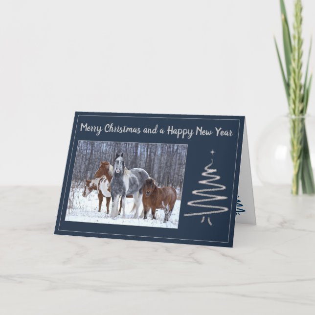 Weihnachtskarte "Wintermagie" Feiertagskarte (Vorderseite)