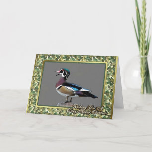 Weihnachtskarte Wood Duck Feiertagskarte