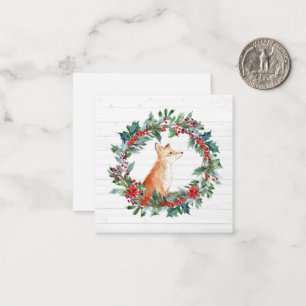 Weihnachtskarte Woodland Fox Mitteilungskarte