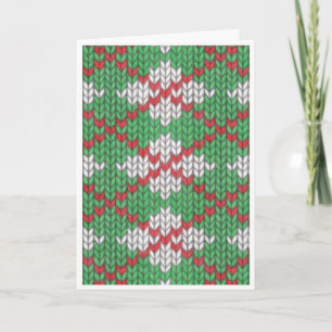 WEIHNACHTSKARTE / XMAS ARGYLE STRICKMUSTER Vertika Feiertagskarte