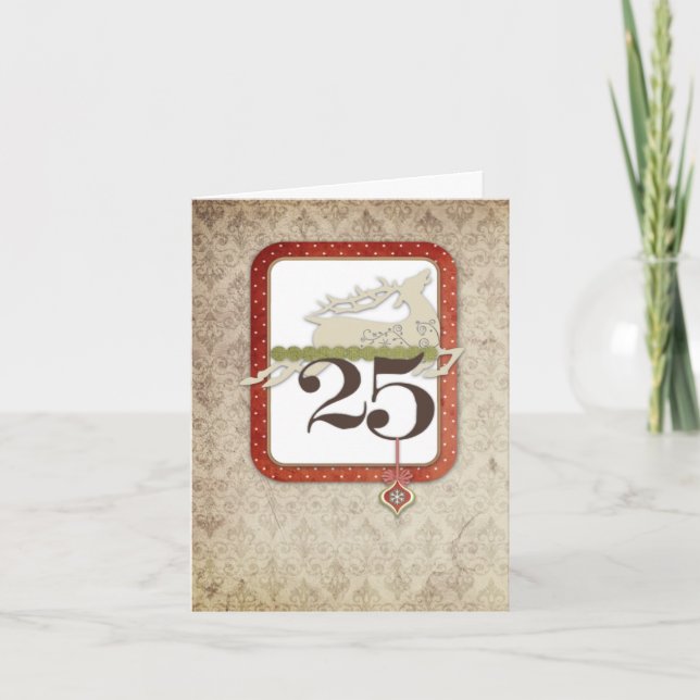 Weihnachtskarte zum 25. Dezember Feiertagskarte (Vorderseite)