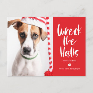 Weihnachtskarte zum Bearbeiten der Farbe Wreck The Feiertagspostkarte
