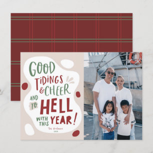 Weihnachtskarte, zum Teufel mit diesem Jahr Foto Feiertagskarte