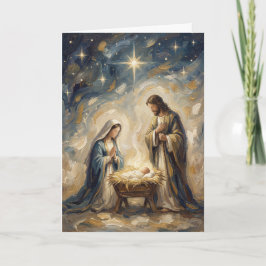 Weihnachtskarte zur Geburt Christi Karte