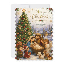 Weihnachtskarte zur Geburt Jesu