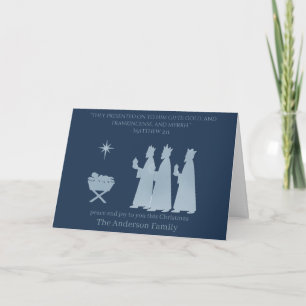 Weihnachtskarte zur Geburt Jesu – Gaben der Weisen Karte