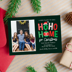 Weihnachtskarte zur Wohnungsübergabe Ho Ho Home Feiertagskarte