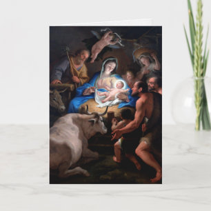 Weihnachtskarten Adoration Shepherds 4 Feiertagskarte
