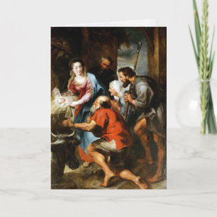 Weihnachtskarten Adoration Shepherds 5 Feiertagskarte