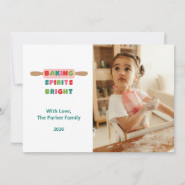 Weihnachtskarten 'Baking Spirits Bright' Einladung