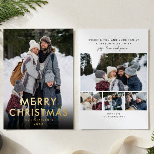 Weihnachtskarten Christmas Folie Foto Elegant Einf Folien Feiertagskarte