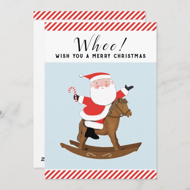 Weihnachtskarten der Reittiere Feiertagskarte (Vorne/Hinten)