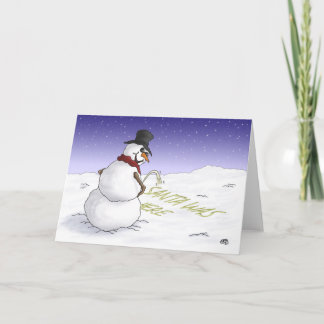 Weihnachtskarten: Der Weihnachtsmann war hier Feiertagskarte