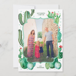 Weihnachtskarten der Wüste Cactus Christmas Feiertagskarte