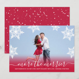 Weihnachtskarten des Roten Fotos Ankündigung