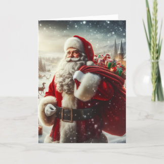 Weihnachtskarten des Weihnachtsmanns Feiertagskarte