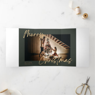 Weihnachtskarten Dreifach Gefaltete Urlaubskarte