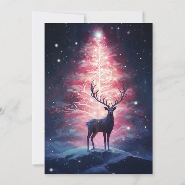 Weihnachtskarten druckbar - Digitale Weihnachtskar Feiertagskarte (Vorderseite)