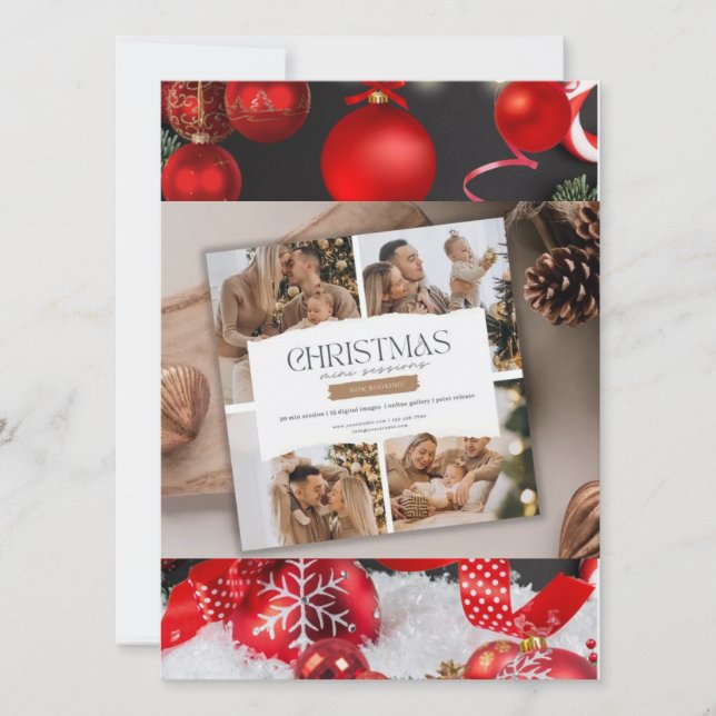 Weihnachtskarten Einladung (Vorderseite)