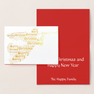 Weihnachtskarten - Engel - Gold Foil Folienkarte