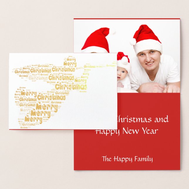 Weihnachtskarten - Engel - Gold Foil Folienkarte (Anzeige)