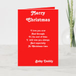 Weihnachtskarten Feiertagskarte<br><div class="desc">Weihnachtsgrußkarten mit Hingabe an einen kleinen Papa</div>