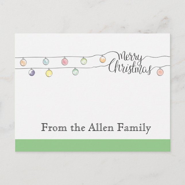 Weihnachtskarten Feiertagspostkarte (Vorderseite)