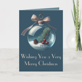 Weihnachtskarten für Bow und Vintage Ornamente Einladung