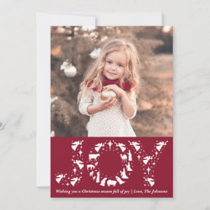 Weihnachtskarten für das Foto, JOY Christlich Card Feiertagskarte