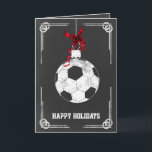 Weihnachtskarten für den Chalkboard-Fußballspieler Feiertagskarte<br><div class="desc">Chalkboard Fußball-Ornament Holiday Grußkarten von Interesse. Berufliche Urlaubskarten sind branchenspezifische Urlaubskarten. Diese Beruf-spezifischen Urlaubskarten werden Ihren Urlaubsszenarien eine Touch Einzigartigkeit verleihen</div>