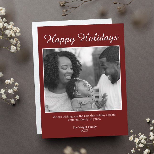 Weihnachtskarten für die ganze Familie Feiertagskarte (Family Christmas Cards Holiday Custom Template)