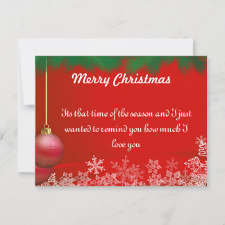 Weihnachtskarten für Familie und Freunde Postkarte