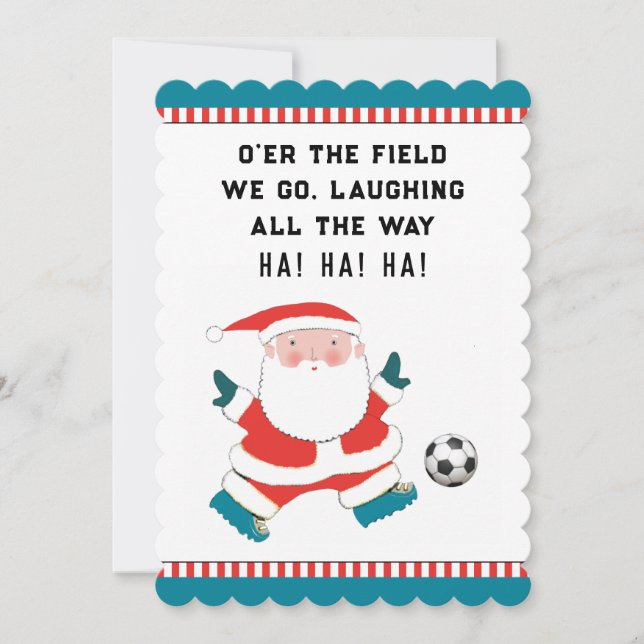 Weihnachtskarten für Fußball Feiertagskarte (Vorderseite)