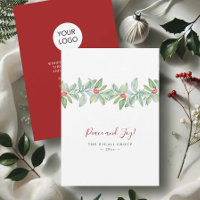 Weihnachtskarten für Geschäftsleute Botanical Holy