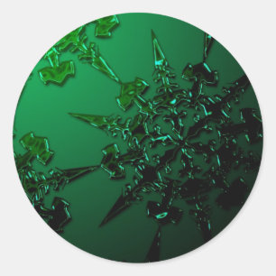 Weihnachtskarten für Grüne Bäume Runder Aufkleber